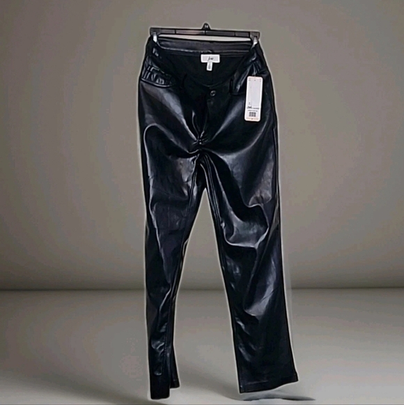 Joie Pants - Joie Limited Edition women's faux leather straight leg pant in black, size 2,